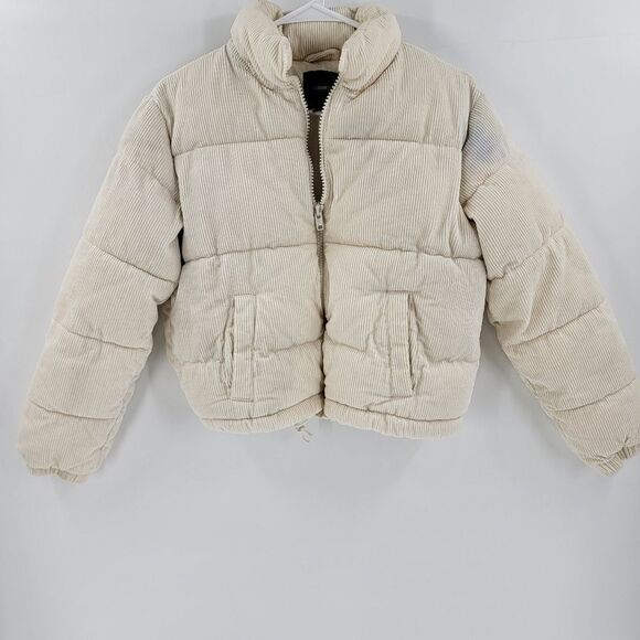 Forever 21 white coat jacket corduroy small - Picture 1 of 6